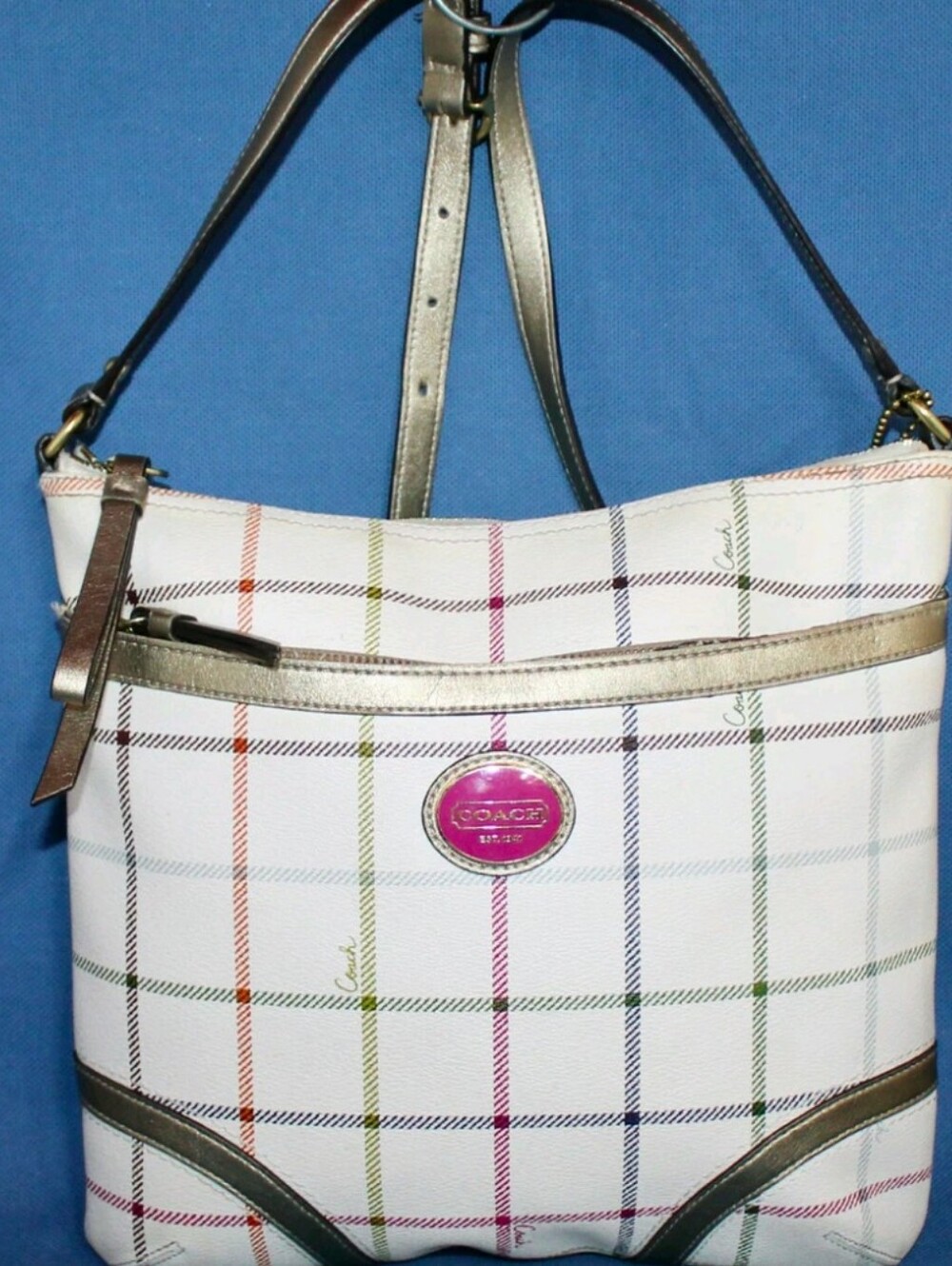 Coach Payton Tattersall Large Messenger Bag